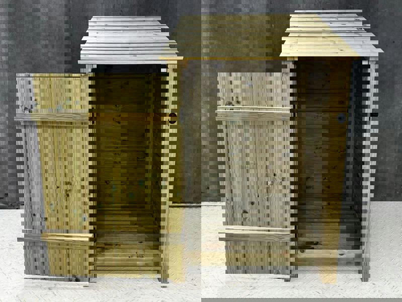 Arbor Garden Solutions Wooden Premium Tongue/Groove Log Store with Door (W-79cm,H-126cm or H-180cm, D-88cm)