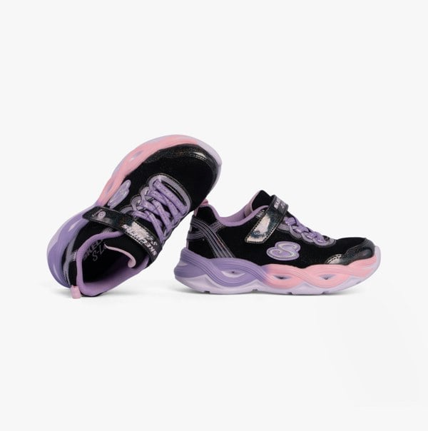 Skechers 303717L/BKMT S-LIGHTS: TWISTY GLOW Girls Trainers Black/Multi