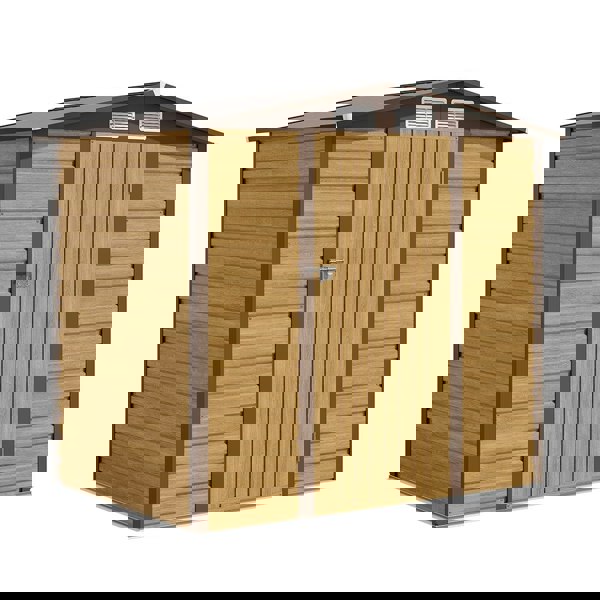 Outdoor Galvanized Steel Tawny Storage Shed Living and Home