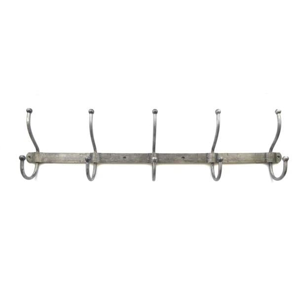 Aged Effect Industrial Style Coat Rack - 5 Hook