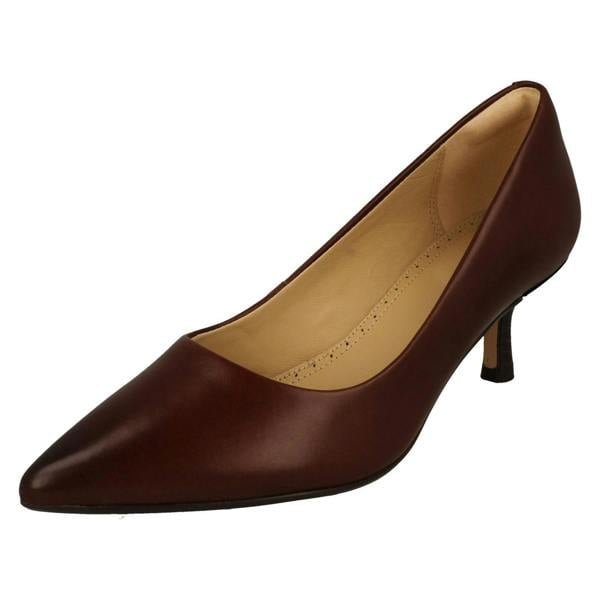 Clarks Ladies Clarks Mid Heeled Court Shoes Violet55 Rae