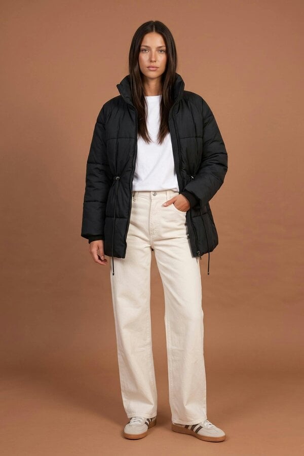Urban Bliss Waisted Puffer Coat