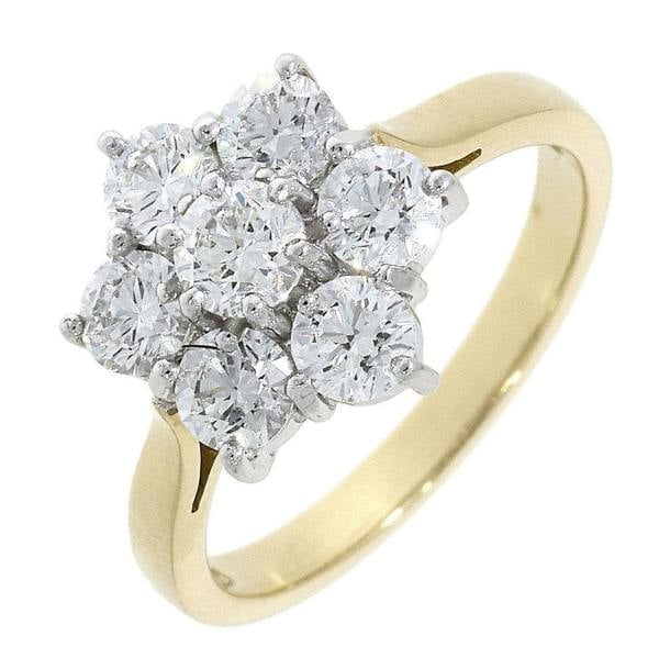 Sarah Layton 18ct Yellow Gold Diamond Cluster Ring, 1.28ct