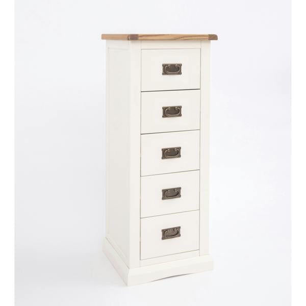 Cabinet Bits Cosenza 5 Drawer Narrow Chest of Drawers Bras Drop Handle
