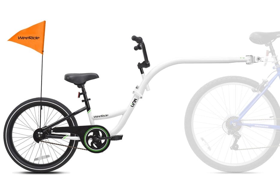 White Tag-along bike