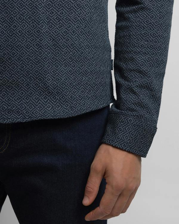 Steel & Jelly Audlem – Diamond Jacquard Jersey Shirt