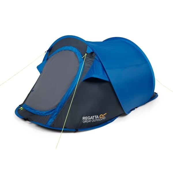 Regatta Great Outdoors Malawi 2 Man Pop Up Tent - Blue / Seal Grey