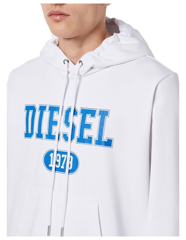 Diesel Varsity S-Ginn K25 Hoodie - White