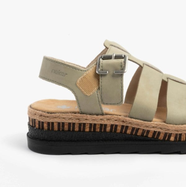 Rieker V7904-52 Womens Sandals - Green