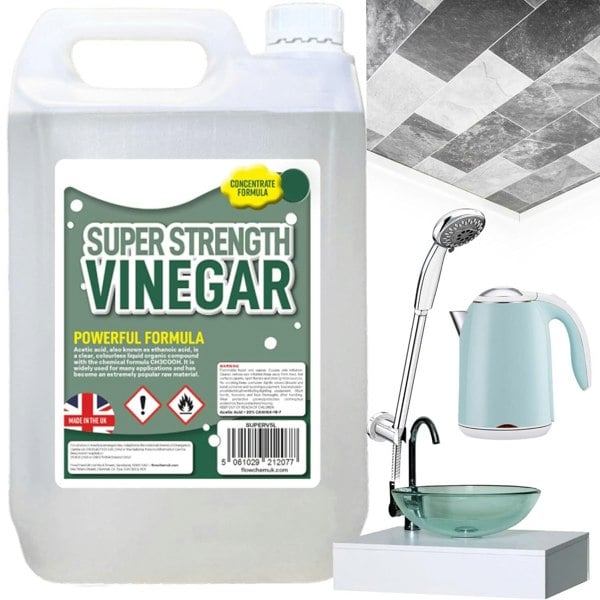1 x 5L Super Strength Vinegar 20% Strong Cleaning Vinegar For Sanitising, Cleaning & Descaling