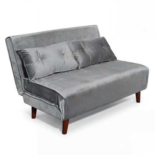 Kosy Koala Double Sofa Bed Sleeper Foldable Portable Pillow Lounge Couch Grey Sofa