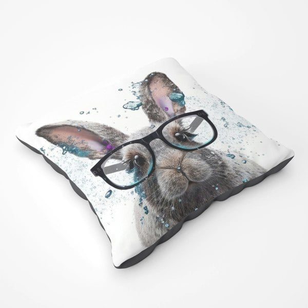 Warren Reed Rabbit Splashart Floor Cushion