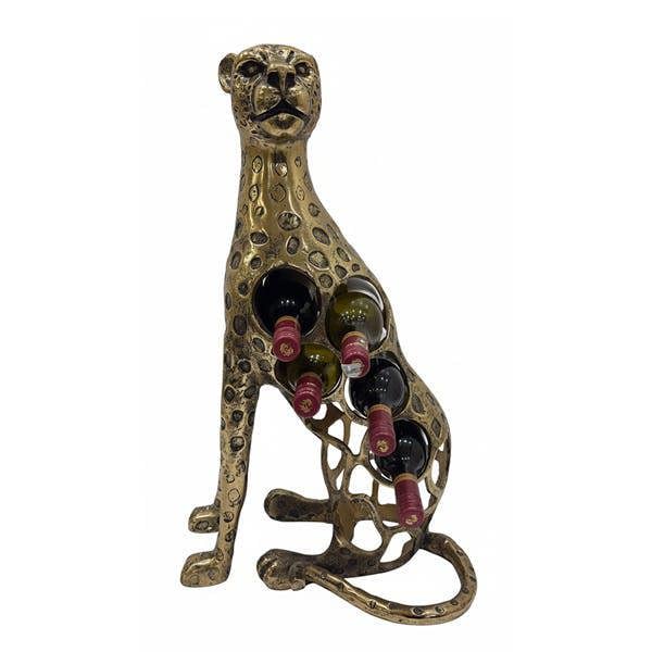 Gold Cheetah Bottle Rack