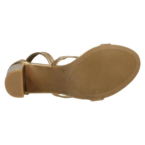 Spot On Ladies Spot On Double Strap High Heel Sandals