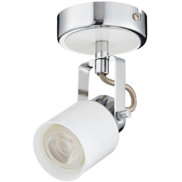 Pagazzi Lighting Shoreditch Chorme & White Ceiling Spotlight