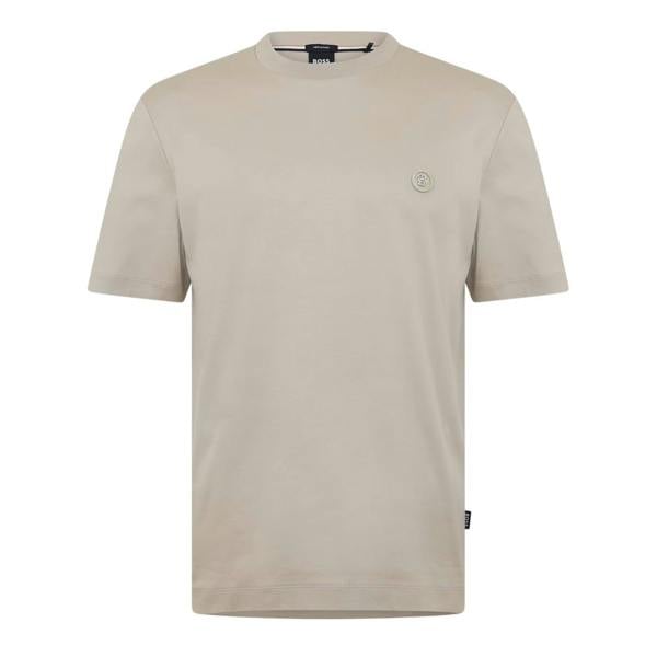 Boss Mens Taut Minimalist Logo T-Shirt - Beige - 
