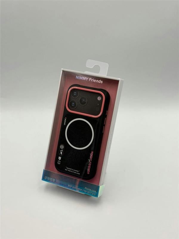 Nimmy Friends Nimmy Cool & Cute 2.0 Case with MagSafe for iPhone 17 Pro 6.3" Black Pink - N-YJKM-CX2.0-IP17-PRO-01-B