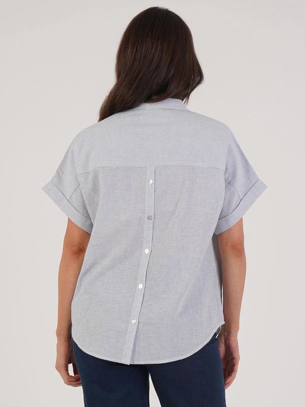 VIZ-A-VIZ Yarn Dyed Stripe Shirt