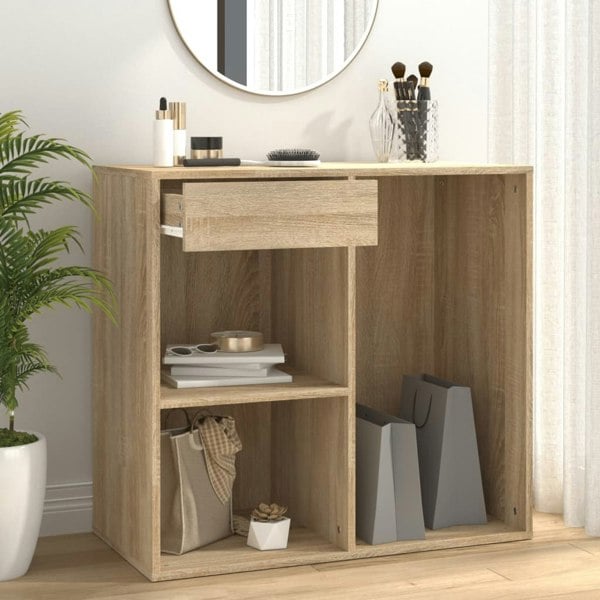 Berkfield Cosmetic Cabinet Sonoma Oak 80x40x75 cm Engineered Wood