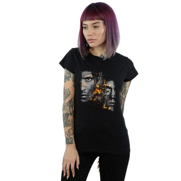 Supernatural Womens Sam And Dean Fire Cotton T-Shirt - Black