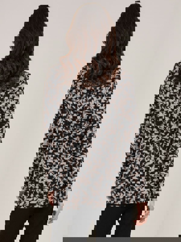 TIGI-Wear Printed Cowl Neck Tunic