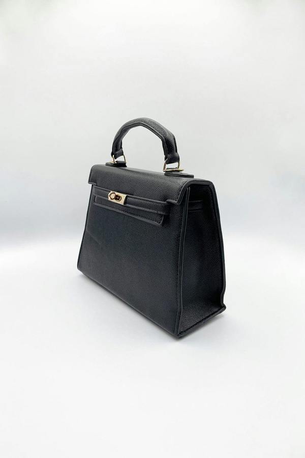 SVNX Top Handle Satchel Tote Bag in Black