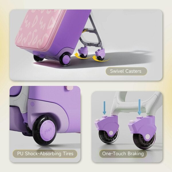 Jovikids 3-in-1 Children's Ride-on Suitcase - Pink