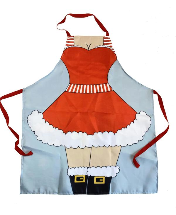 Adult Santa Lady Christmas Apron for Baking, Cooking and Festive Kitchen Hosting image 1