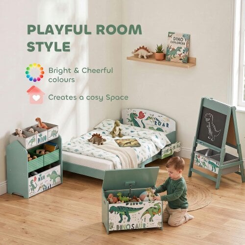 AIYAPLAY Storage Chest, Wooden Toy Chest with Lid, Security Hinges