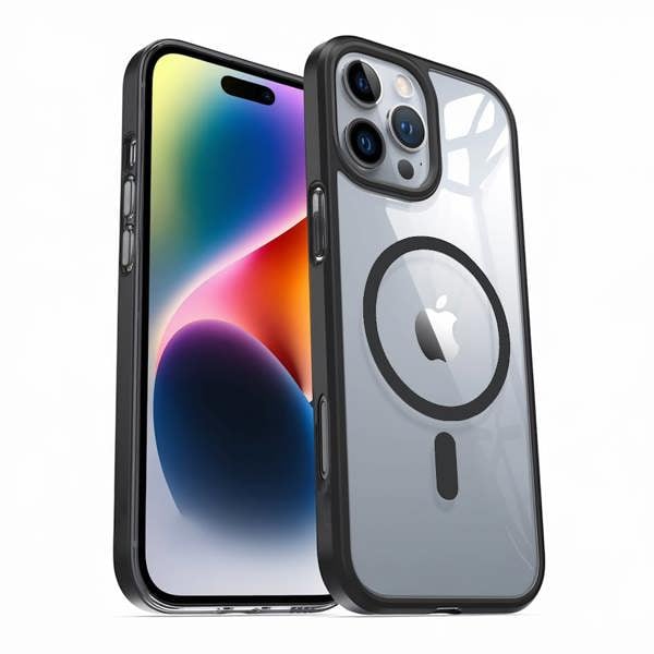 Dyzi Magnetic Clear Case For iPhone 16 Pro Max Black