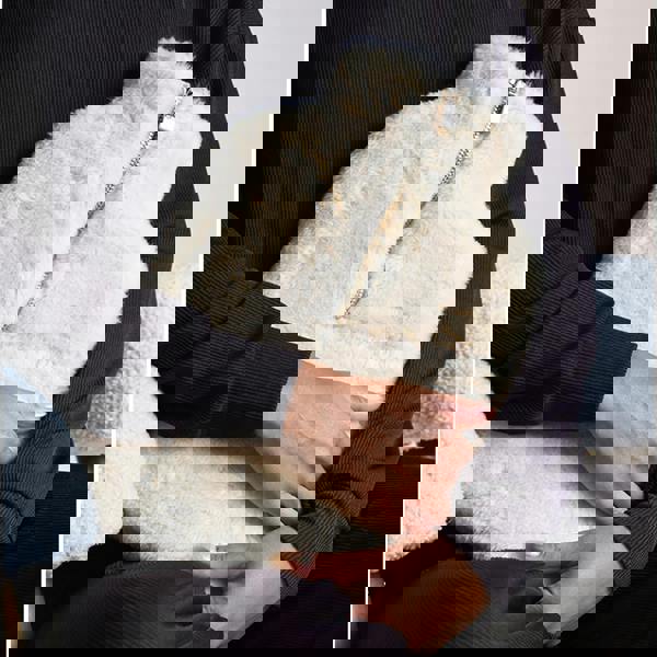 House of Slippers House of Slippers CLARA Faux Fur Hot Water Bottle Cover Cream