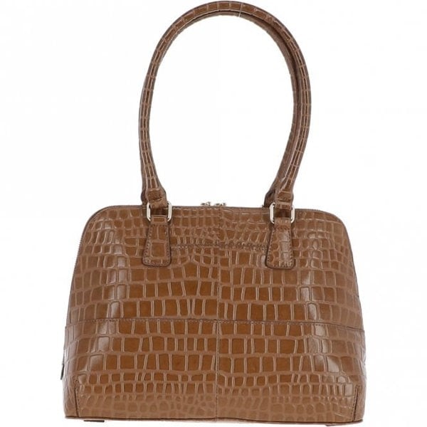 Ashwood Crocodile Print Zip Around Leather Tote Bag: C-53