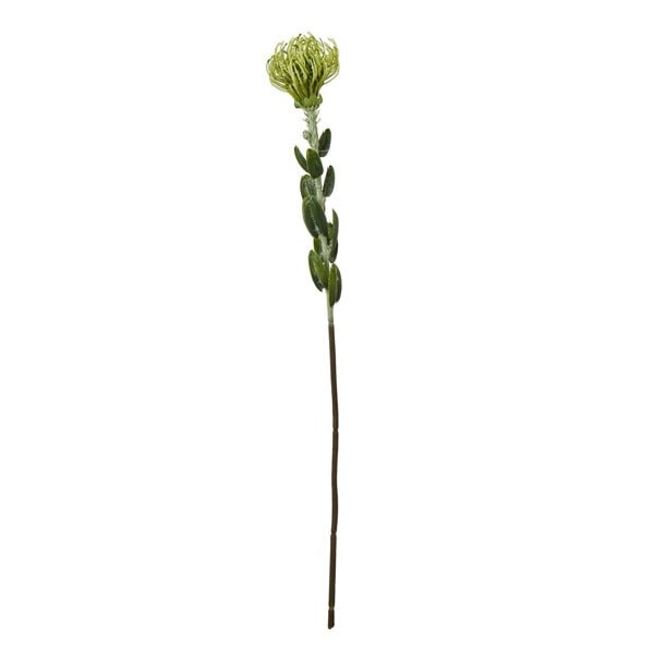 Hill Interiors Pincushion Protea Spray Artificial Flower - Green