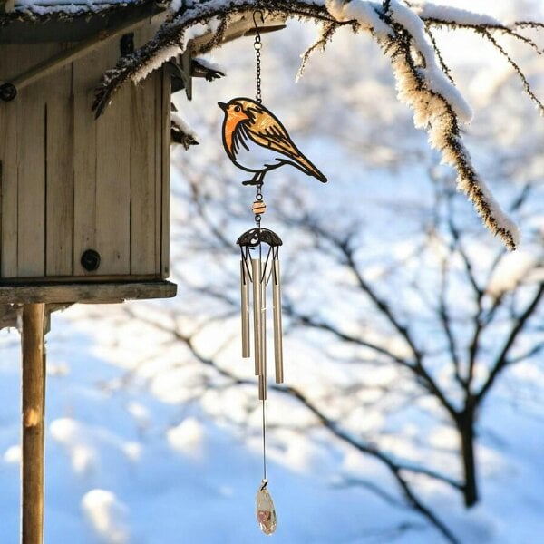 EDH Door Hardware Suncatcher Robin Wind Chime