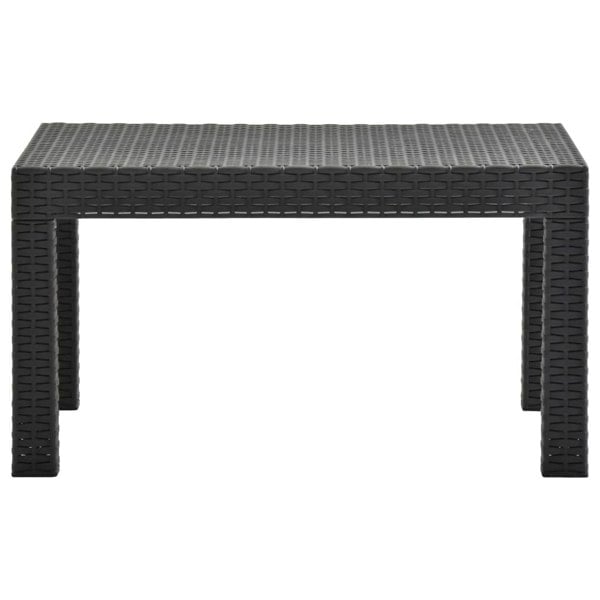 Berkfield Garden Table Anthracite 58x58x41 cm PP Rattan