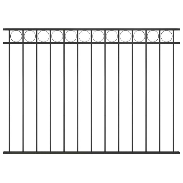 Berkfield Fence Panel Steel 1.7x1.2 m Black