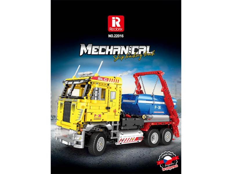 Reobrix RC Dumpster Container Truck 1918pc Construction Set