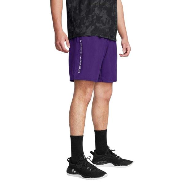 Under Armour Mens Vertical Logo Regular Shorts - Purple - 