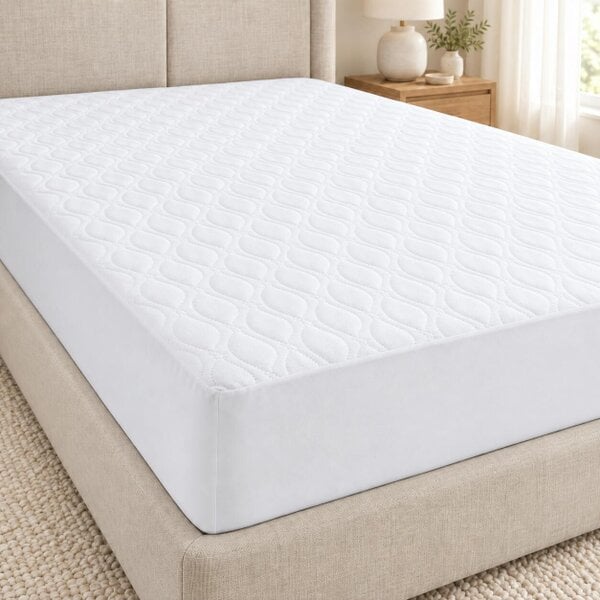 Night Zone Cooling Mattress Protector 30cm Deep – Breathable Airflow Quilted Mattress Cover