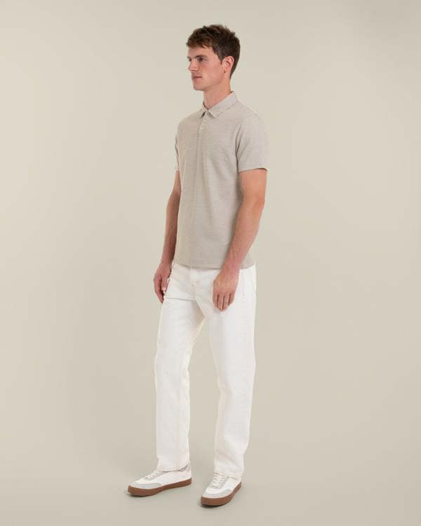Larsson & Co Per - Jacquard Textured Polo Shirt