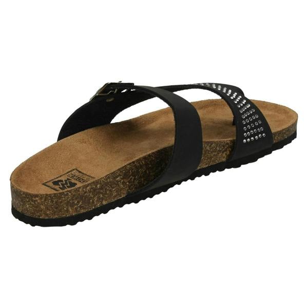 Down to Earth Ladies Down To Earth Diamante Toe Loop Sandals