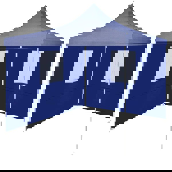 Berkfield Professional Folding Party Tent with 2 Sidewalls 2x2 m Steel Blue
