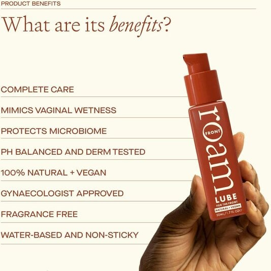 Roam Front Lube for Intimate Comfort - 100% Natural & Vegan Water Based - 50ml