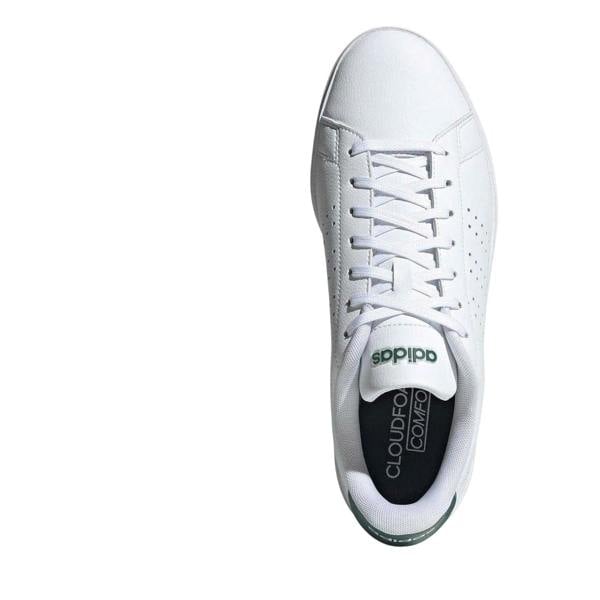 Adidas Mens Advantage Perforated Trainers - White/Green - 
