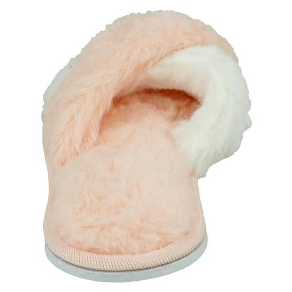 Spot On Ladies Spot On Fluffy Mule Slippers X2122