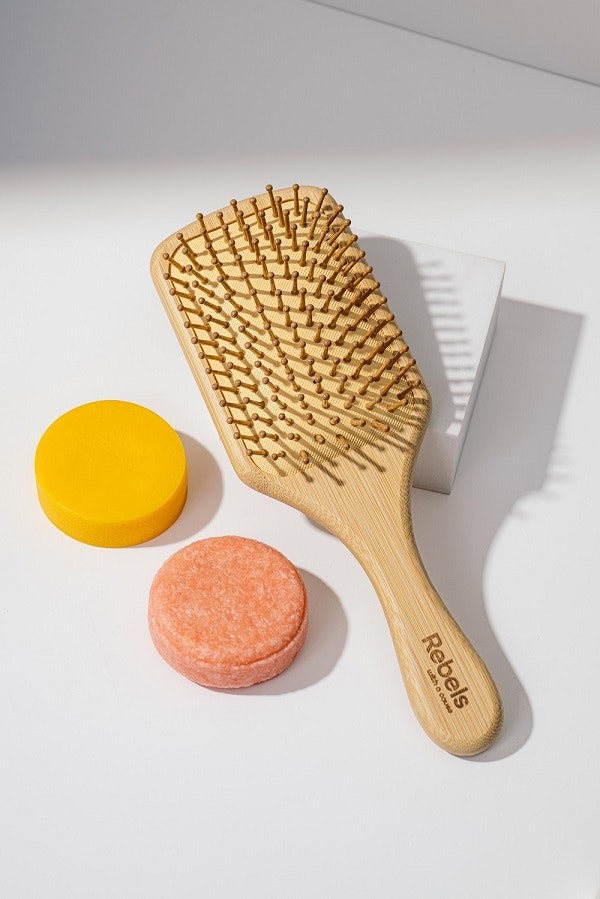 Hair Revive and Style Eco Bundle, shampoo bar, conditioner bar, hair brush