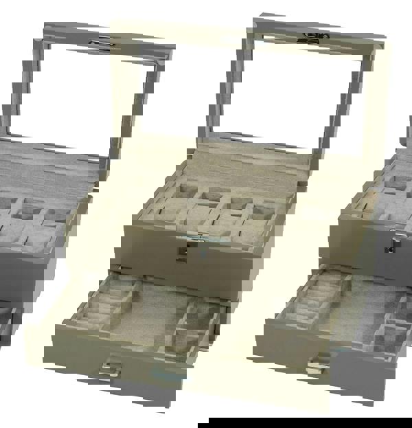 Kennett 4-Piece Wooden Watch Box with Drawer in Tan