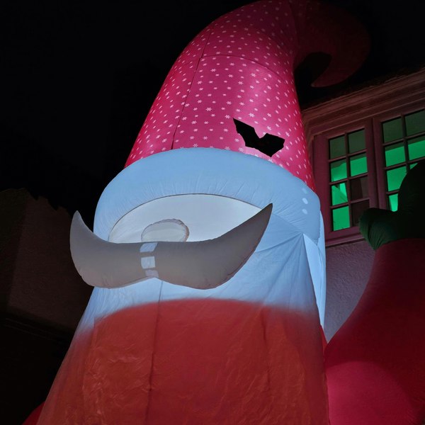 Samuel Alexander Giant: 20ft (6m) Outdoor Inflatable Light up Christmas Gonk with Raised Arm & LEDs