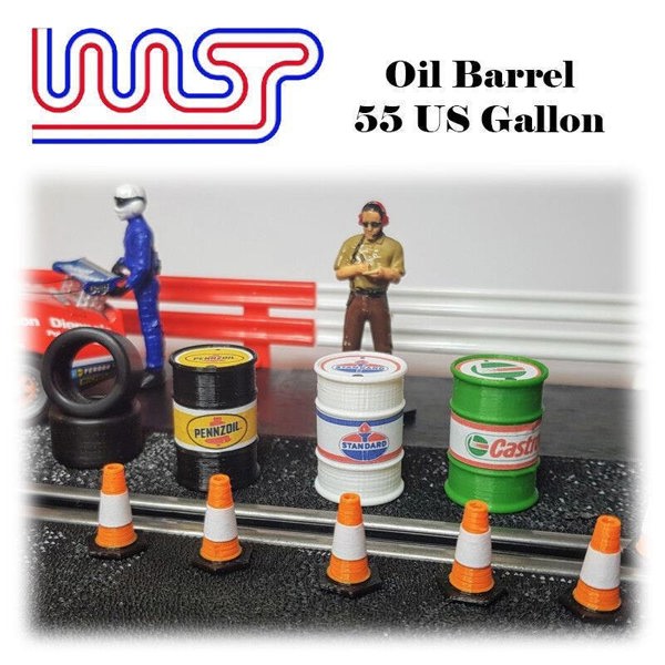 MCSlots Elf 5 x Barrel Drum 1:32 Scale Slot Car Track Scenery Wasp