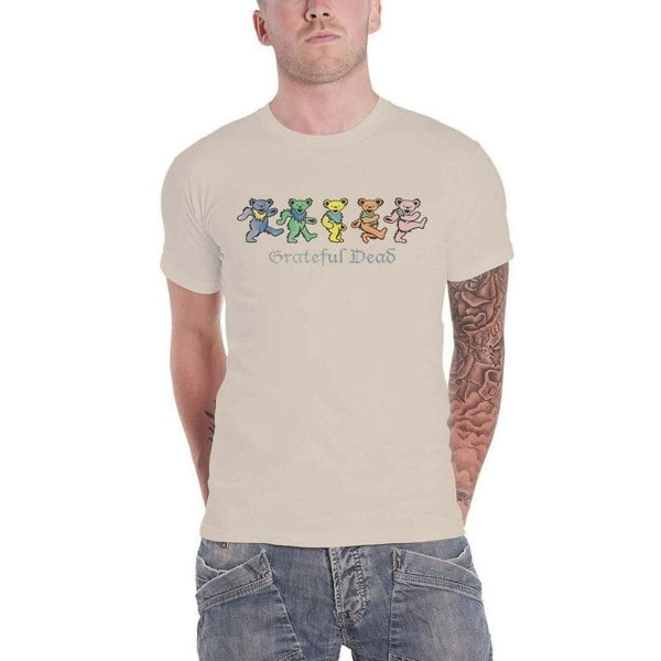 Grateful Dead Unisex Adult Dancing Bears T-Shirt - Sand
